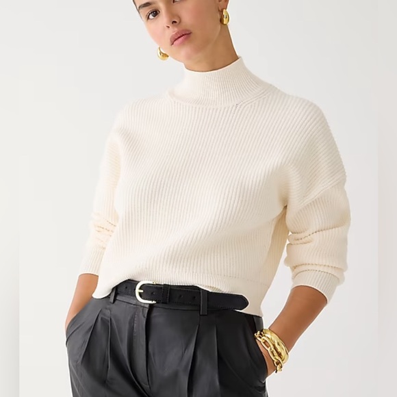New JCrew Ribbed turtleneck sweater in stretch yarn - Picture 2 of 7